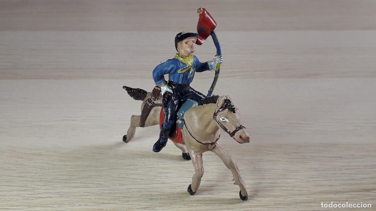 Figuras de goma y PVC: Federal Yankee 7&deg; caballer&iacute;a, serie Rin Tin Tin, goma, Jecsan Spain, original a&ntilde;os 50.