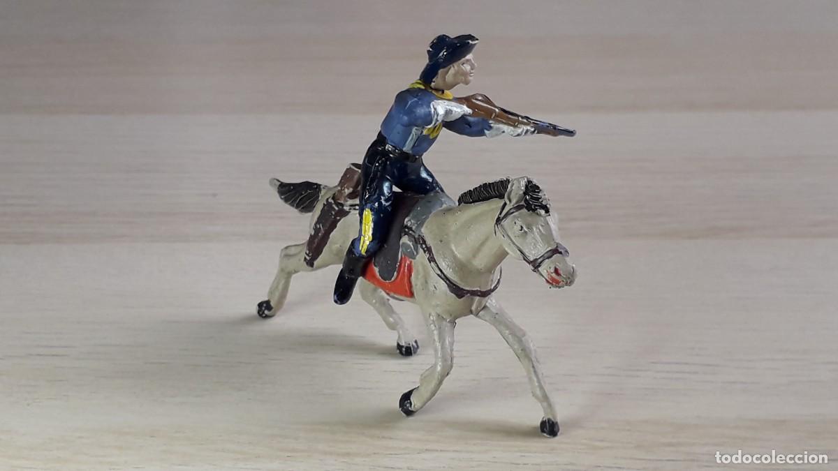 Figuras de goma y PVC: Federal Yankee 7&deg; caballer&iacute;a, serie Rin Tin Tin, goma, Jecsan Spain, original a&ntilde;os 50.