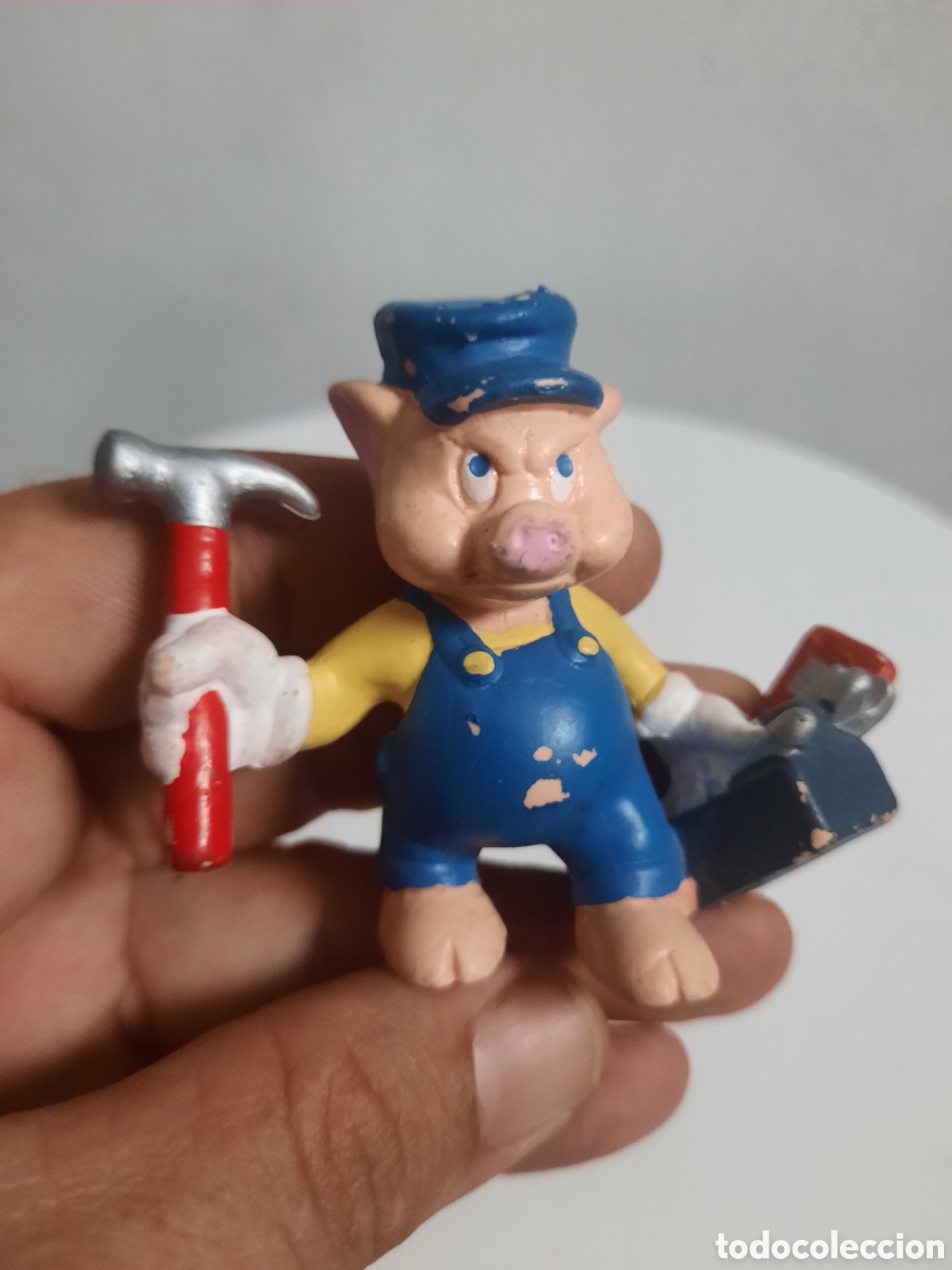 Figuras de goma y PVC: Cerdito trabajador de la pel&iacute;cula &rdquo;Los Tres Cerditos&rdquo; de Disney Pvc Bullyland