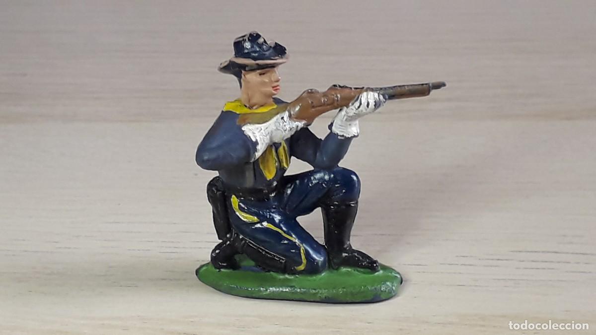 Figuras de goma y PVC: Federal Yankee 7&deg; caballer&iacute;a, serie Rin Tin Tin, goma, Jecsan Spain, original a&ntilde;os 50.