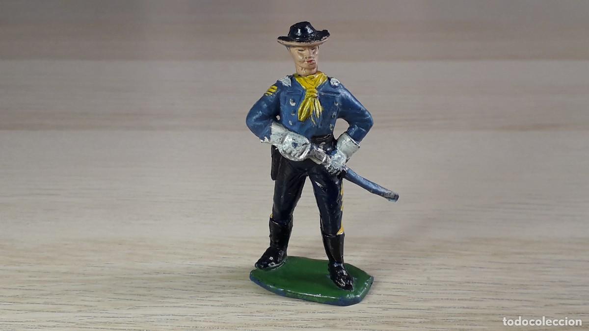 Figuras de goma y PVC: Federal Yankee 7&deg; caballer&iacute;a, serie Rin Tin Tin, goma, Jecsan Spain, original a&ntilde;os 50.