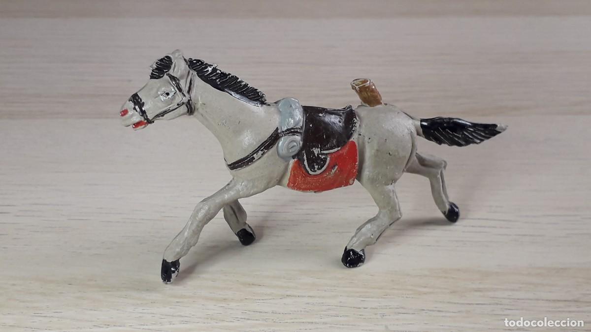 Figuras de goma y PVC: Caballo Federal Yankee 7&deg; caballer&iacute;a, serie Rin Tin Tin, goma, Jecsan Spain, original a&ntilde;os 50.