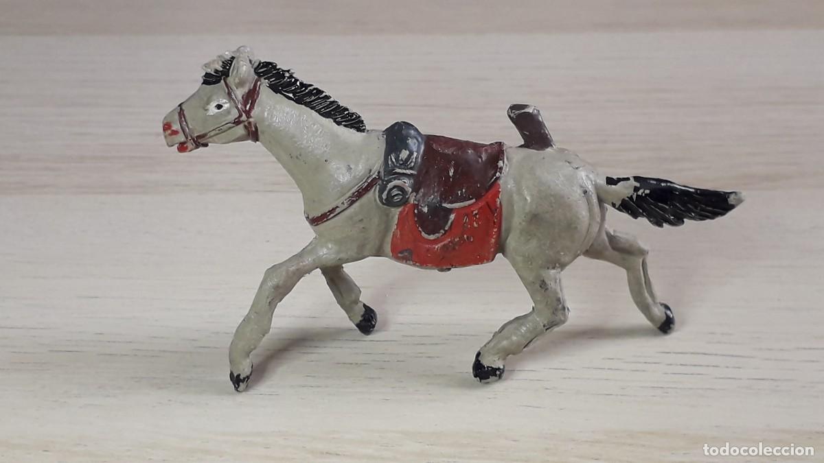 Figuras de goma y PVC: Caballo Federal Yankee 7&deg; caballer&iacute;a, serie Rin Tin Tin, goma, Jecsan Spain, original a&ntilde;os 50.