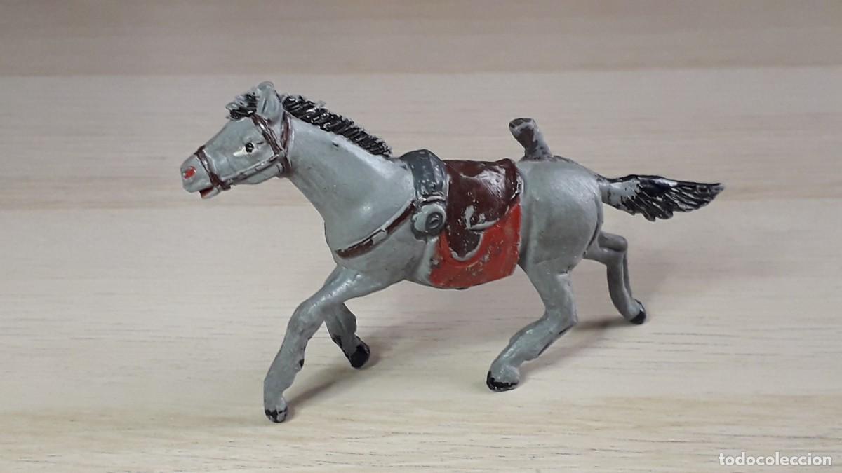 Figuras de goma y PVC: Caballo Federal Yankee 7&deg; caballer&iacute;a, serie Rin Tin Tin, goma, Jecsan Spain, original a&ntilde;os 50.