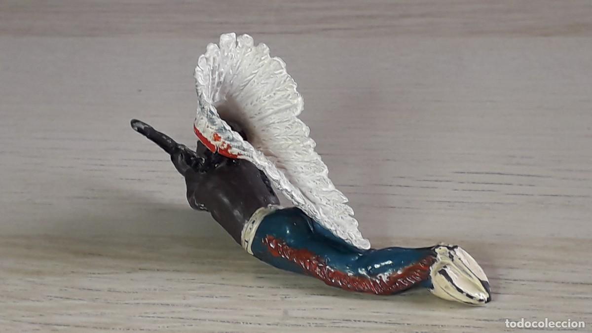 Figuras de goma y PVC: Guerrero Indio con penacho desmontable, goma, Jecsan made in Spain, original a&ntilde;os 50.
