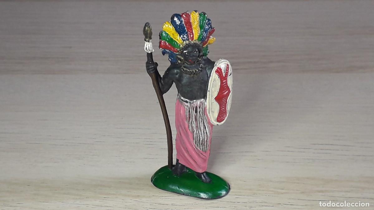 Figuras de goma y PVC: Guerrero negro Kakuana Safari &Aacute;frica, fabricado en goma, Pech PH Spain, original a&ntilde;os 50-60.