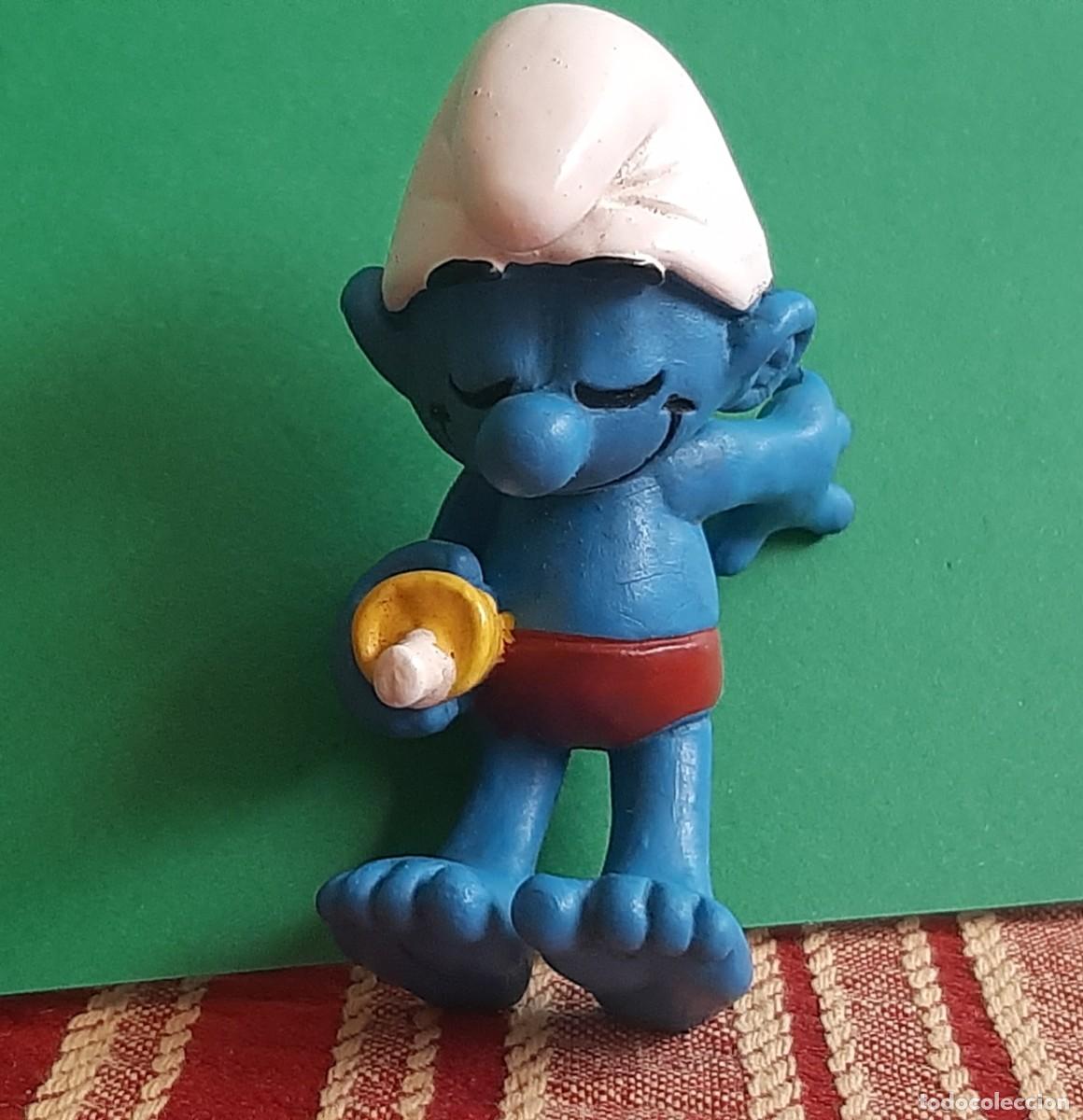 Figuras de goma y PVC: (FIGURA PVC) PITUFO SMURFS SIN HAMACA SCHLEICH GERMANY 84