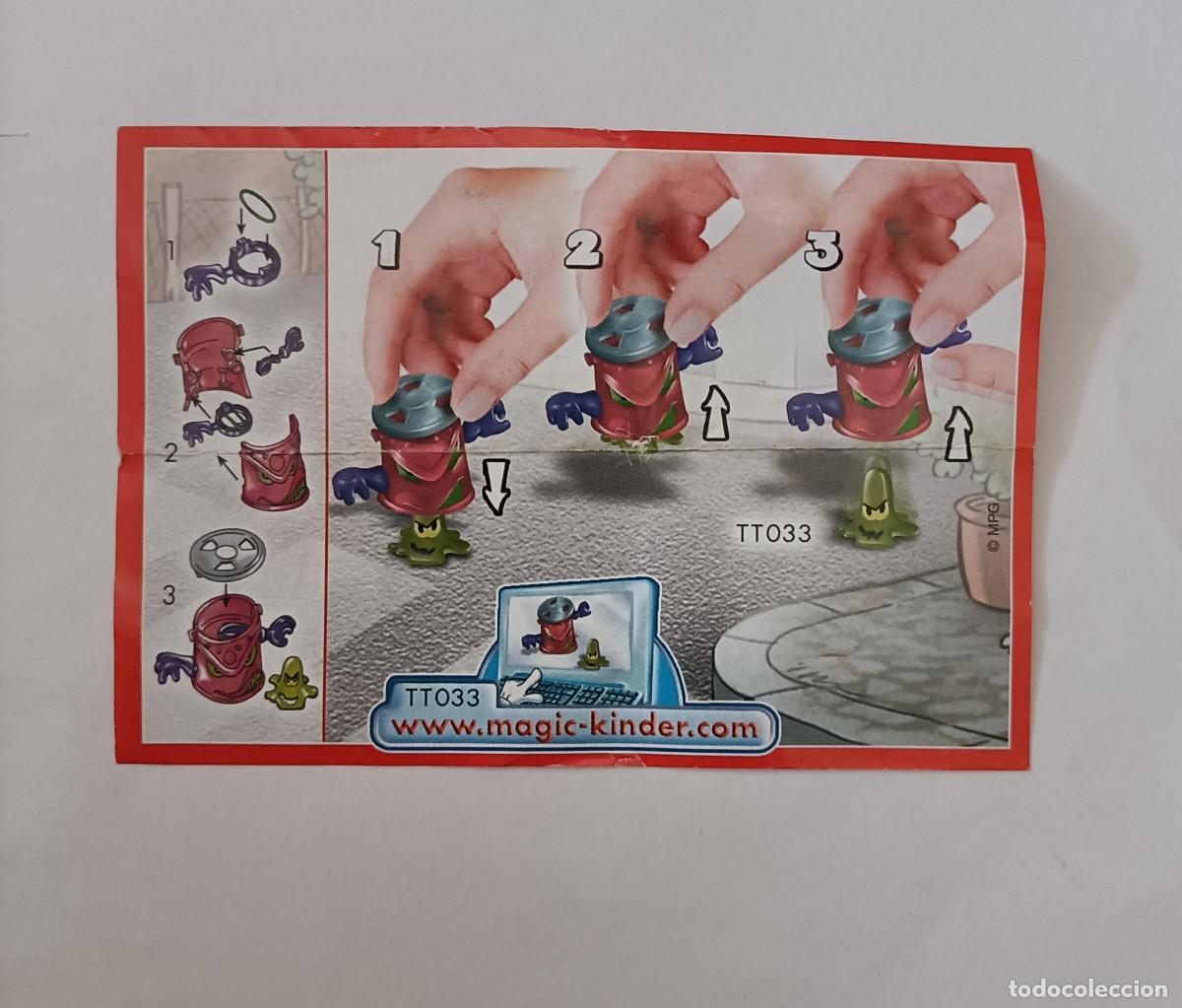 Figuras de goma Kinder: papel contenedor o bidon serie tt kinder bpz