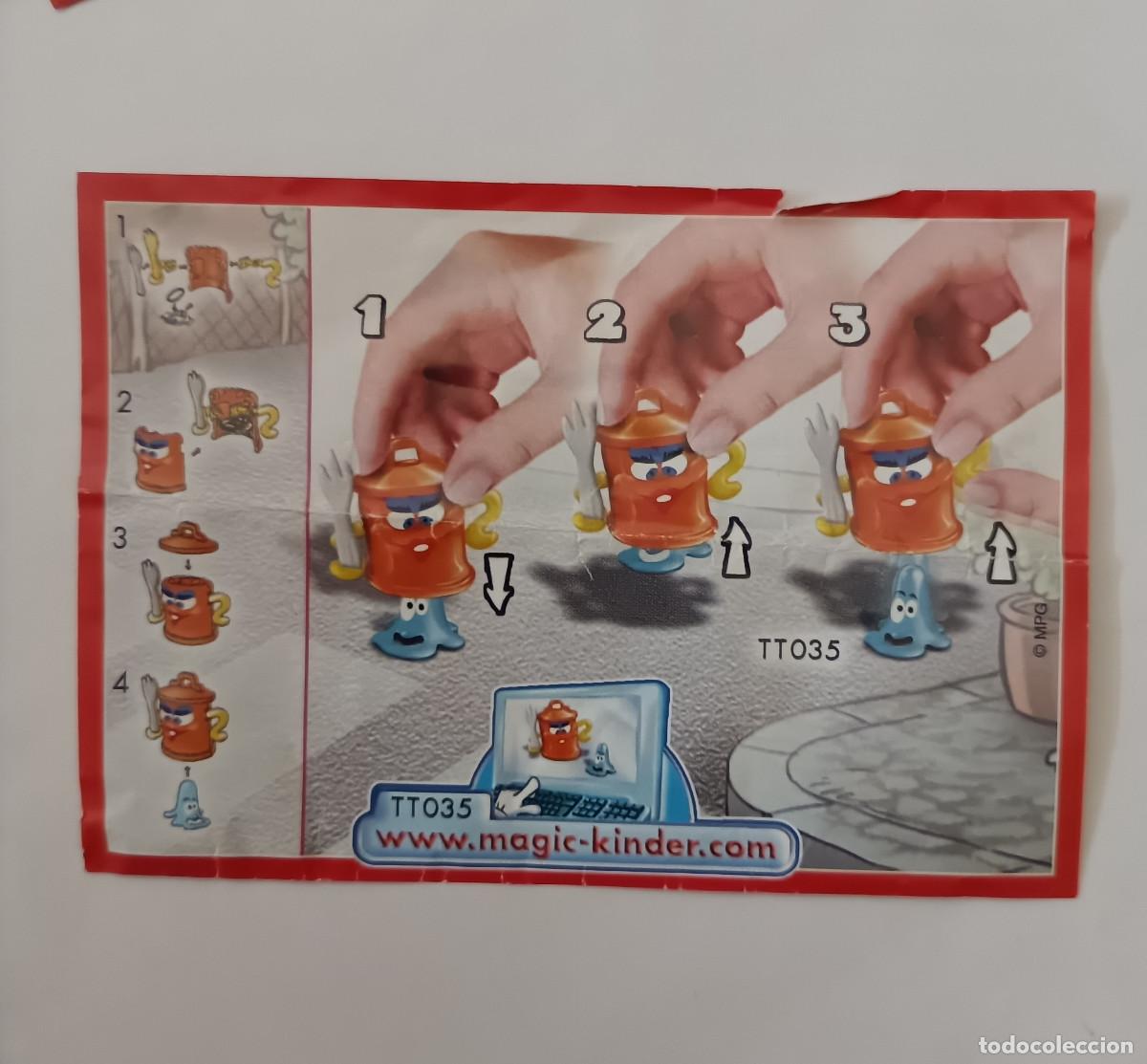 Figuras de goma Kinder: papel contenedor o bidon serie tt kinder bpz