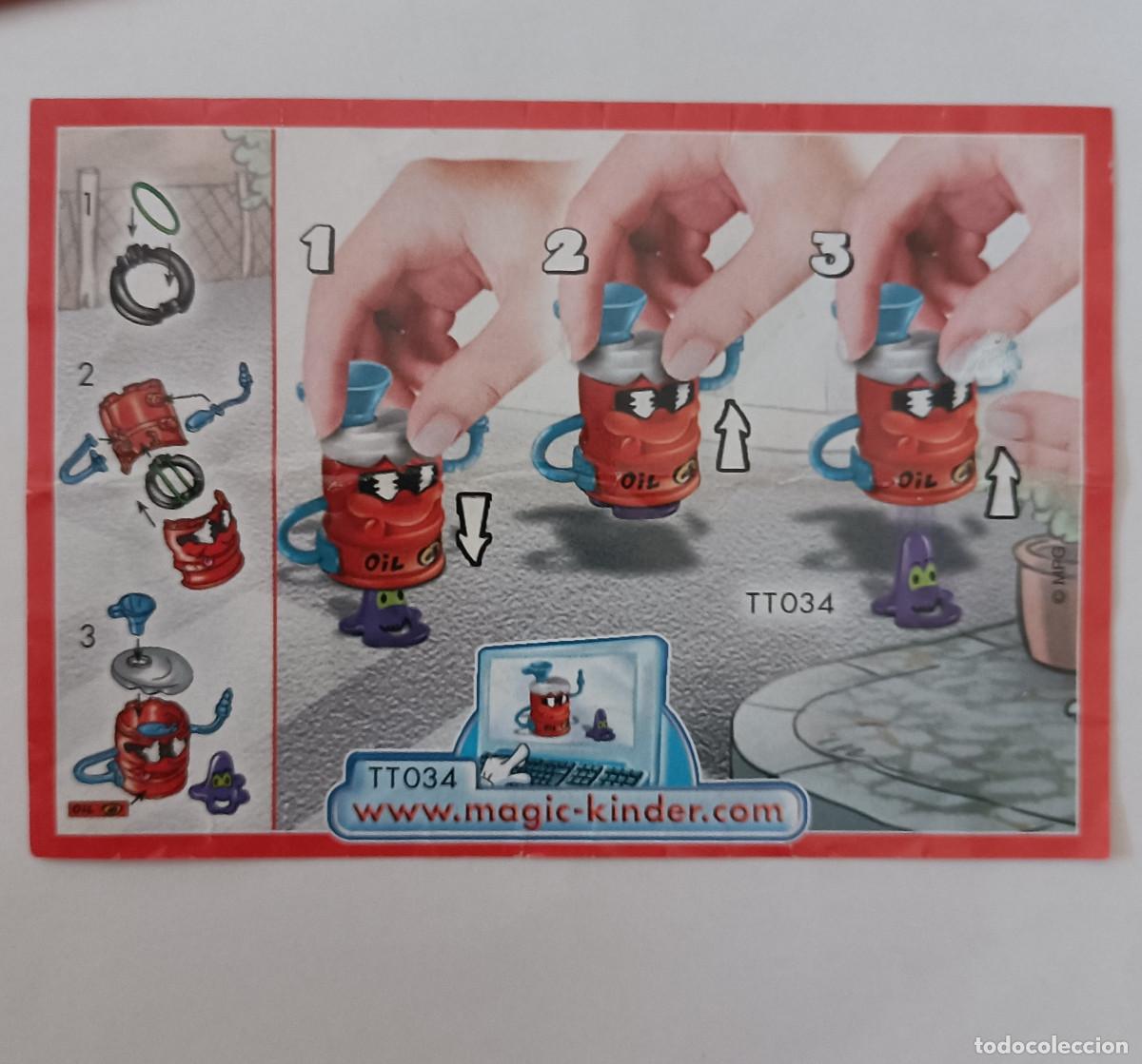 Figuras de goma Kinder: papel contenedor o bidon serie tt kinder bpz
