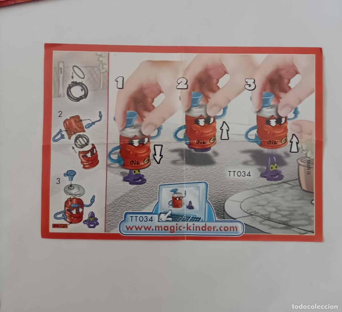 Figuras de goma Kinder: papel contenedor o bidon serie tt kinder bpz