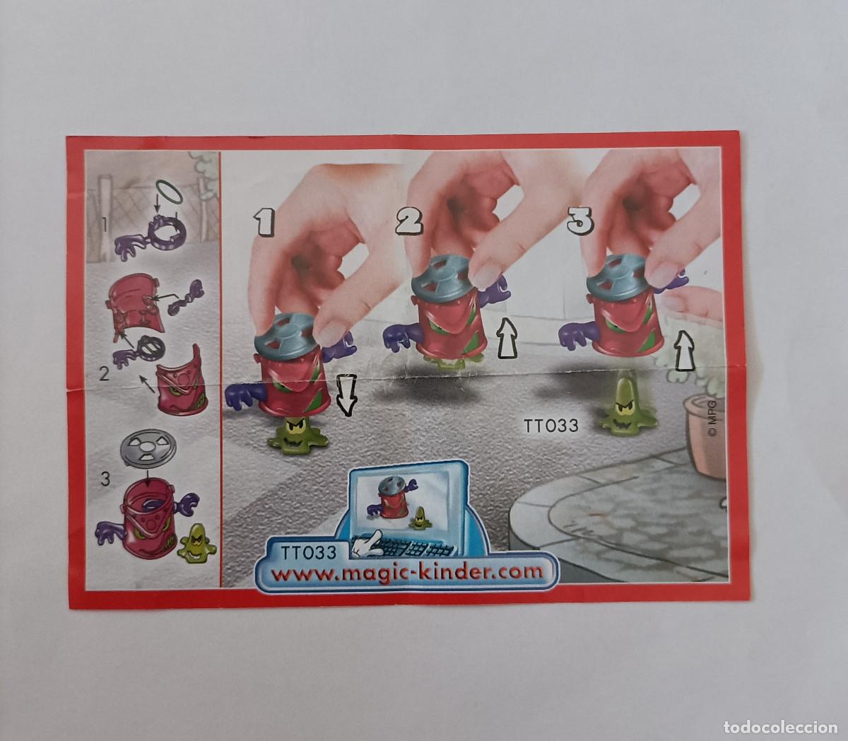 Figuras de goma Kinder: papel contenedor o bidon serie tt kinder bpz