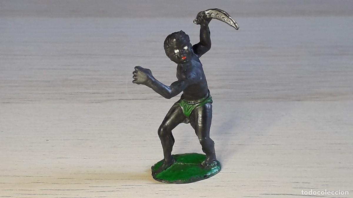 Figuras de goma y PVC: Guerrero negro Safari serie &Aacute;frica Misteriosa, goma, Lafredo Spain, original a&ntilde;os 50-60.