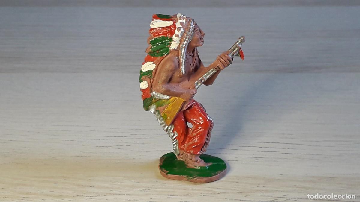Figuras de goma y PVC: Guerrero Indio Oeste, fabricado en goma, Lafredo Spain, original a&ntilde;os 50-60.