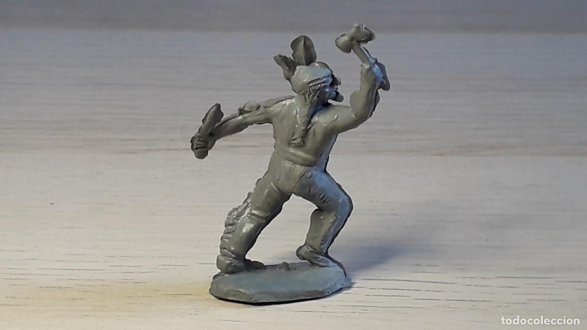 Figuras de goma y PVC: Guerrero Indio Oeste, fabricado en goma, Promocional Detergente Elena 3 Elen3, original a&ntilde;os 60.