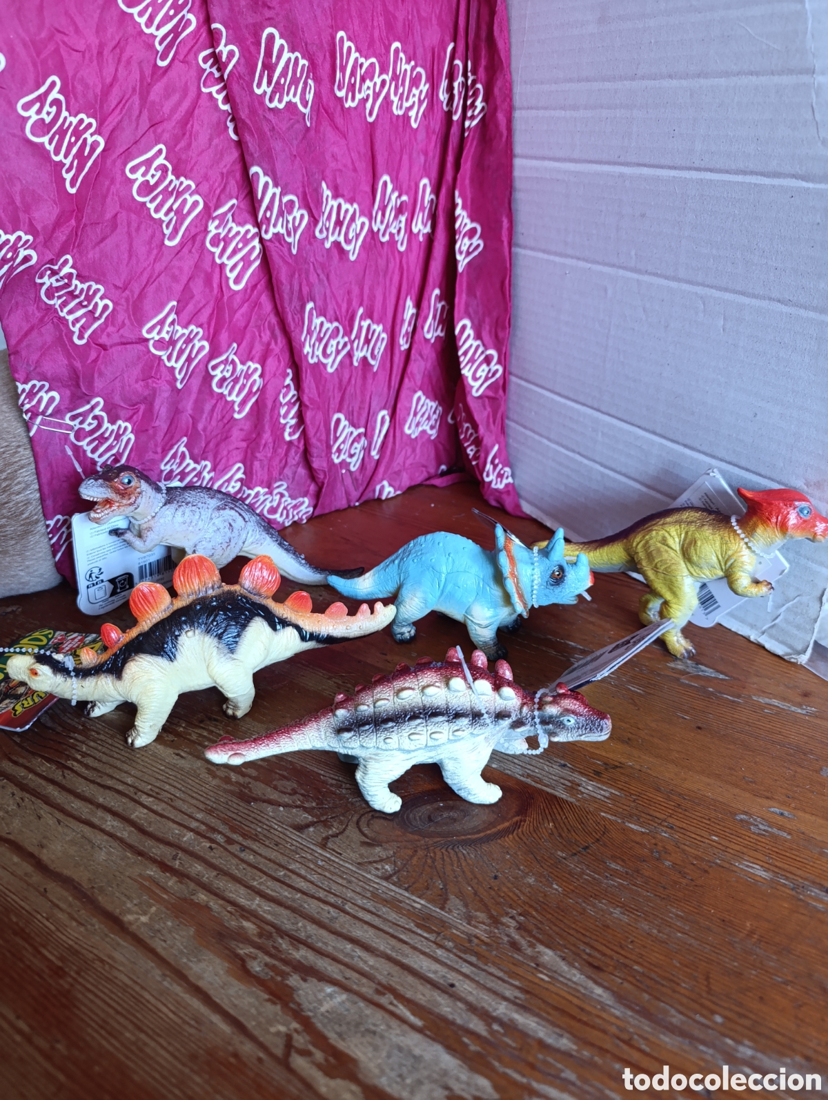 Figuras de goma y PVC: 5-DINOSAURIOS,GOMA BLANDA,DE NATURE ZONE.NUEVOS.