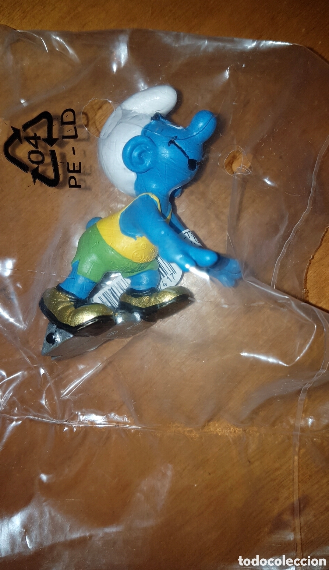 Figuras de goma y PVC: Figura pvc goma pitufo atleta carrera corredor Schleich Peyo Am Limes 69 pitufos smurfs dibujos