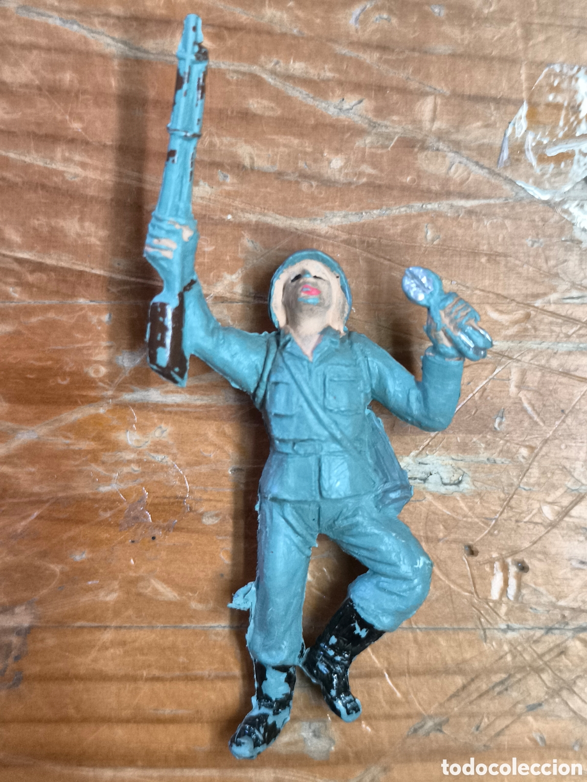 Figuras de goma y PVC: Soldado alem&aacute;n pech pl&aacute;stico - Foto 4