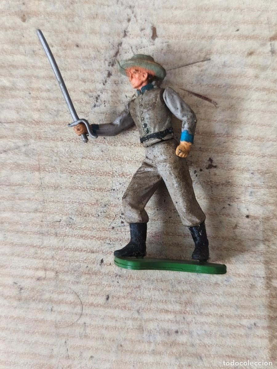 Figuras de goma y PVC: Figura Britains - Soldado confederado