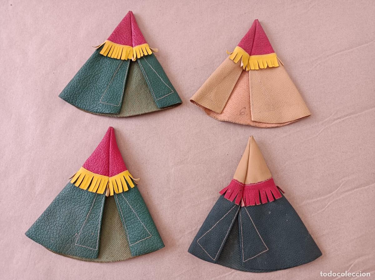 Figuras de goma y PVC: LOTE DE TIENDAS INDIAS TIPY CAMPAMENTO INDIO FABRICANTE PECH HERMANOS