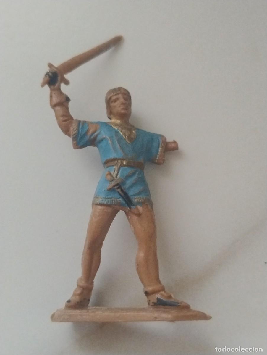 Figuras de goma y PVC: REAMSA SOLDADO GUERRERO MEDIEVAL SERIE LA CORTE DEL CASTILLO FEUDAL REF 267 A&Ntilde;O 60/70