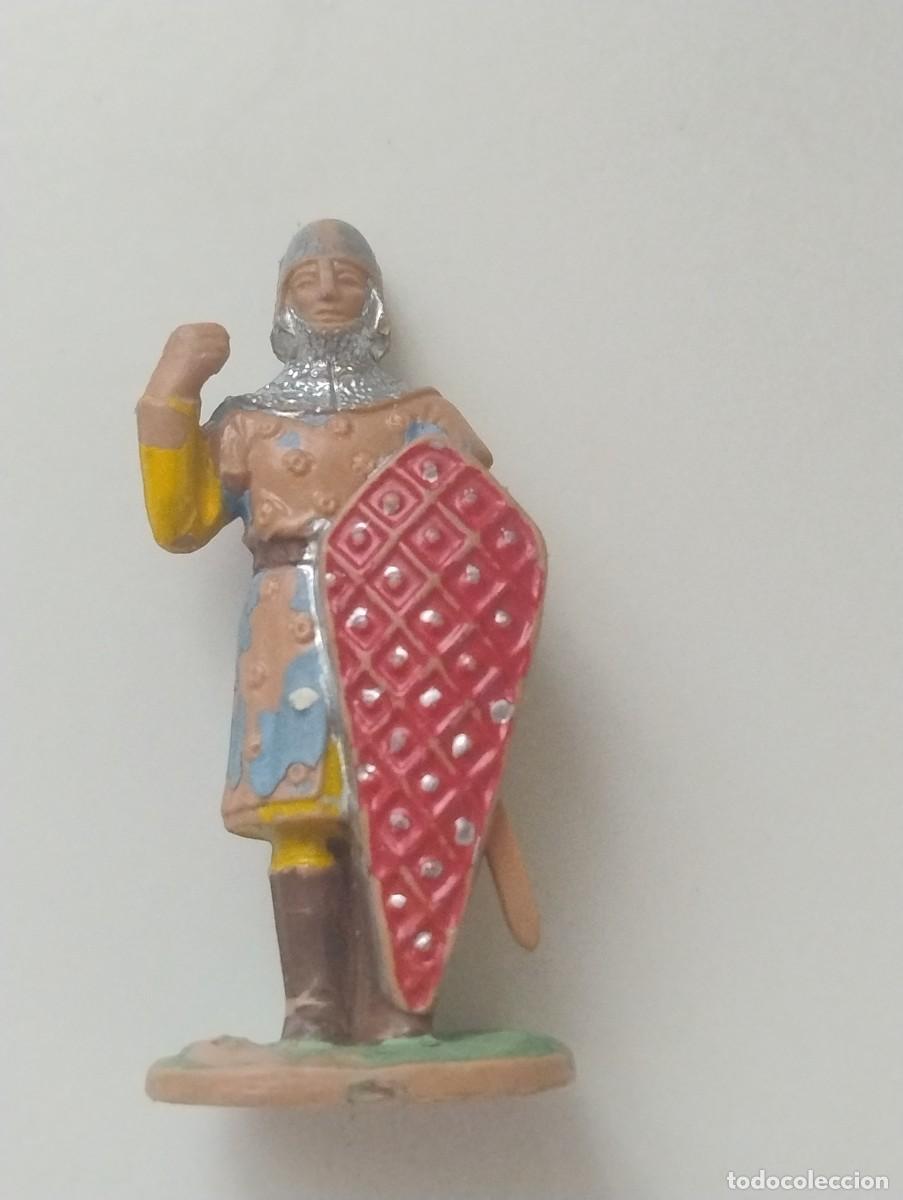 Gummi- und PVC-Figuren: GUERRERO CRISTIANO PARA ESTANDARTE . FIGURA REAMSA . SERIE EL CID CAMPEADOR . A&Ntilde;OS 60