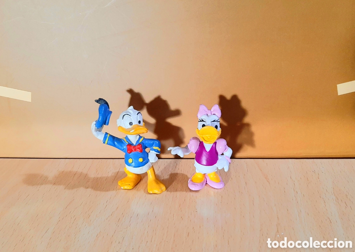 Figuras de goma y PVC: Figuras Donald y Daisy Walt Disney pvc