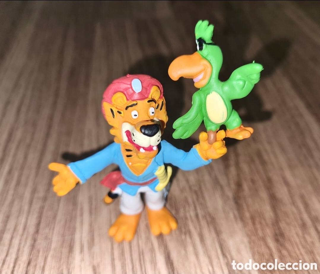 Figuras de goma y PVC: Figura pvc Sandokan BRB 92 con loro mu&ntilde;eco colecci&oacute;n dibujos animados