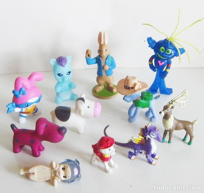 Figuras de goma y PVC: GRAN LOTE MU&Ntilde;ECOS FIGURAS DE PL&Aacute;STICO Y GOMA JUGUETE - PERRO DRAG&Oacute;N VACA ETC - MU&Ntilde;ECO