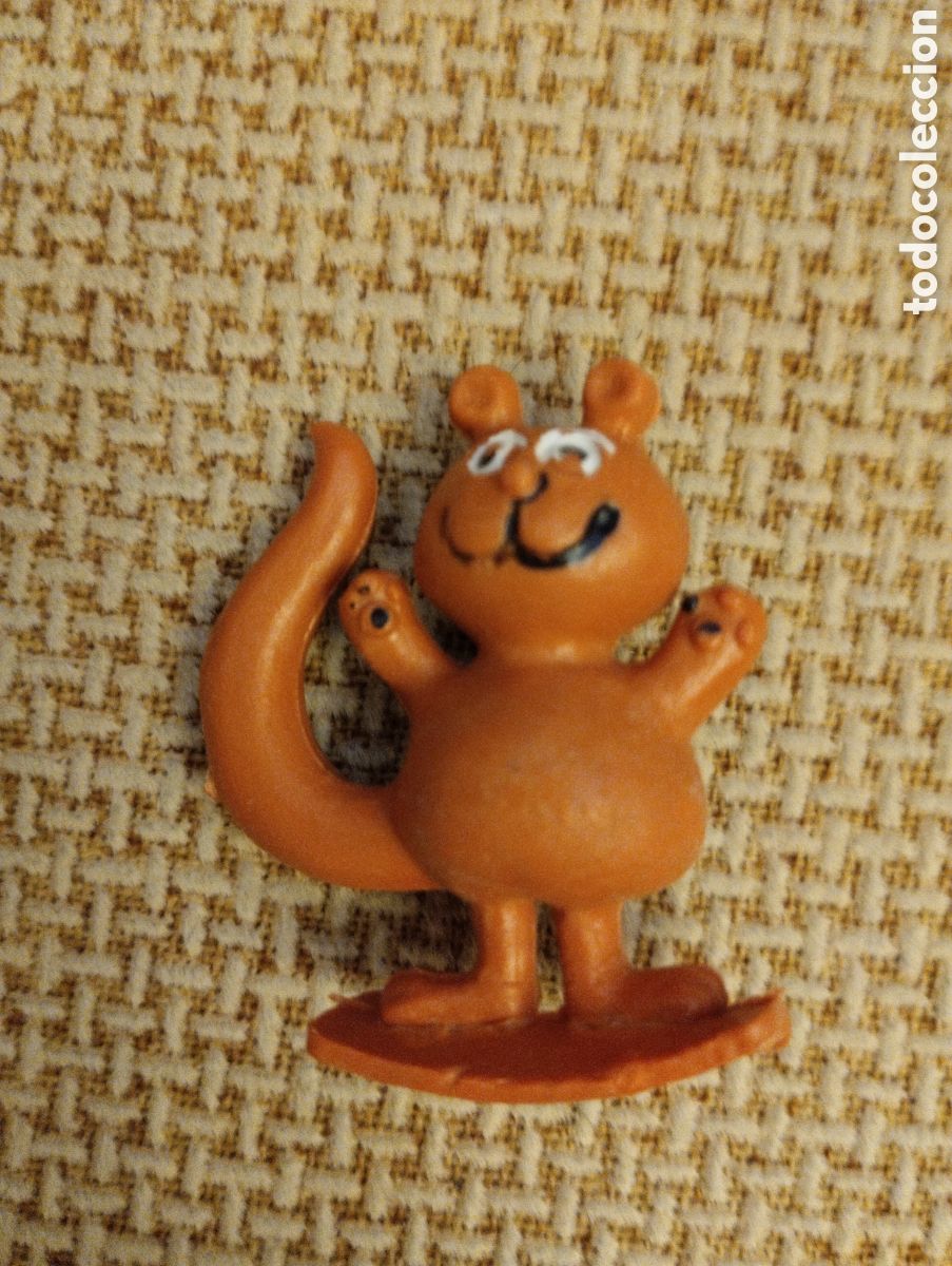 Figuras de goma y PVC: Figura antigua Gato de goma