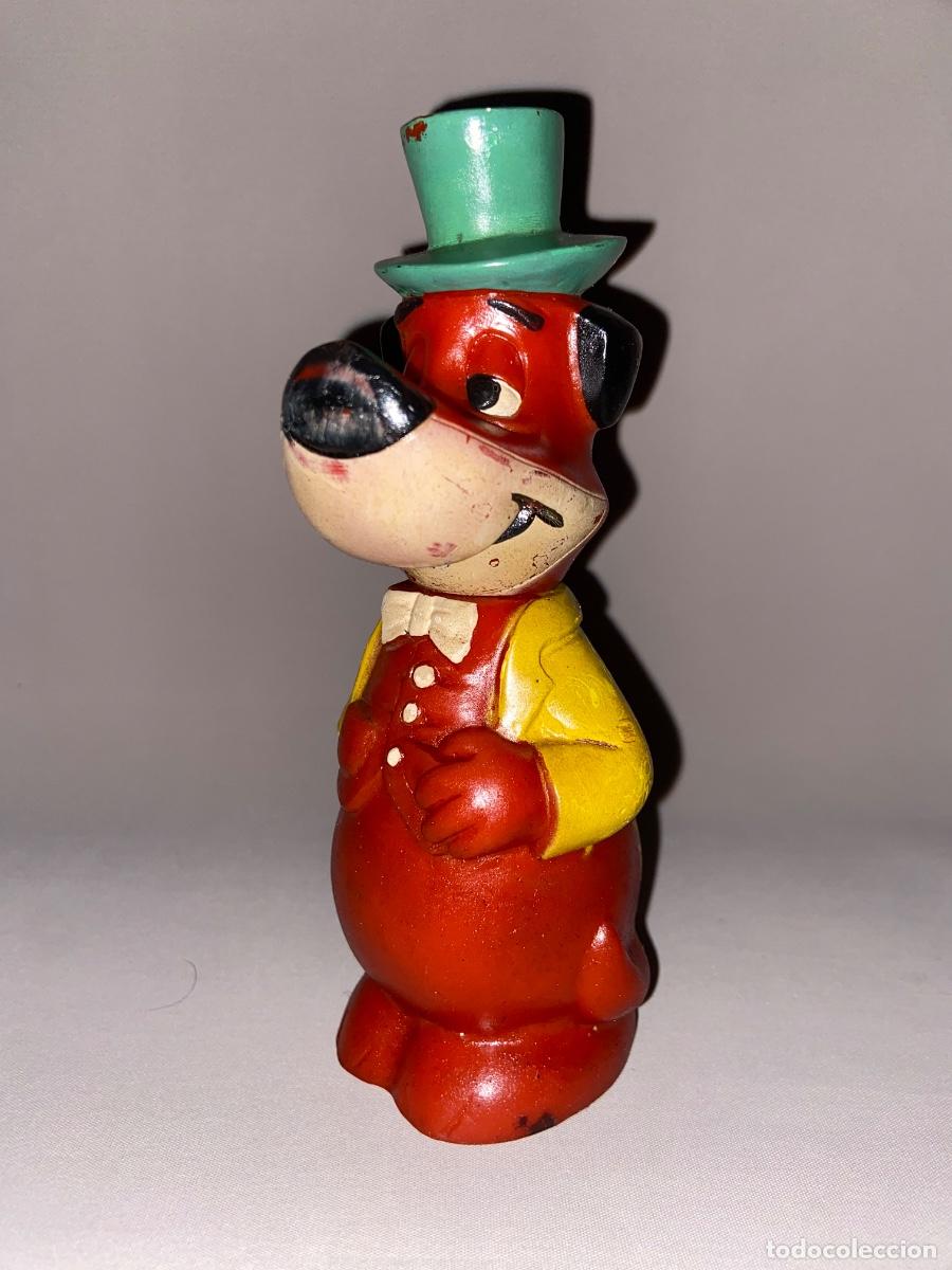 Figuras de goma y PVC: ANTIGUA FIGURA &rdquo; HUCKLEBERRY HOUND &rdquo; DE GOMA - HANNA BARBERA GOEBEL 1964