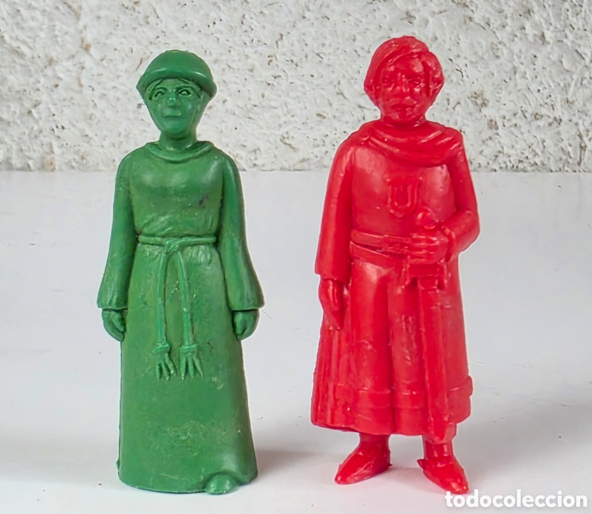 Figuras de goma y PVC: Pareja Personajes Ruy El Peque&ntilde;o Cid - Promoci&oacute;n Danone grabadas BRB Madrid - Serie Dibujos TV pvc