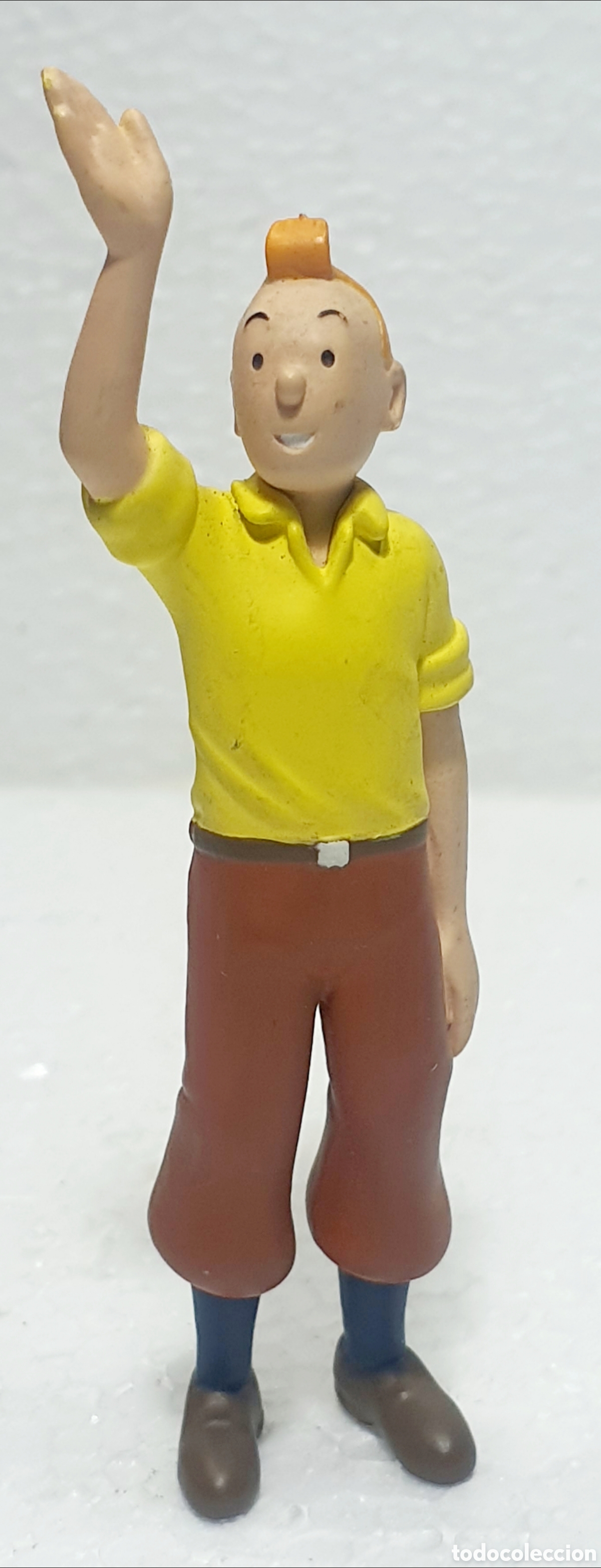 Rubber and PVC Figures: FIGURA TINT&Iacute;N SALUDANDO *** COLECCION MOULINSART