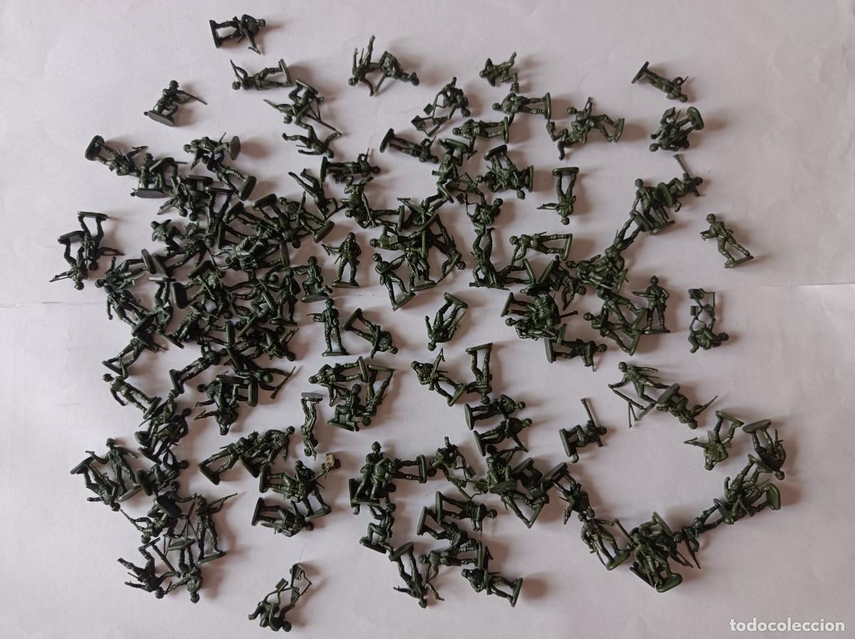 Figuras de goma y PVC: SOLDADITOS DE PL&Aacute;STICO AMERICANOS ESCALA 1/72 SIMILAR MONTAPLEX