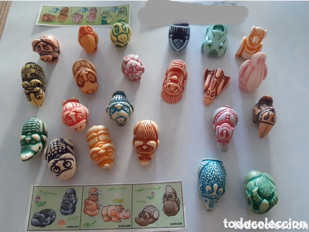 Figuras de goma Kinder: Fantastico Lote de 4 series completas Totems Totem de Kinder Sorpresa doble cara