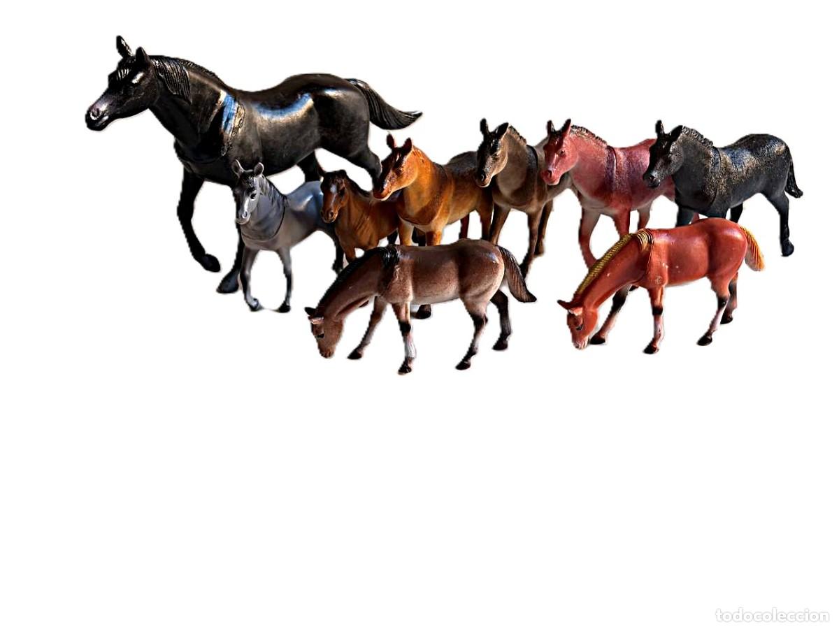 Rubber and PVC Figures: LOT CABALLOS 8-18 CM ALTO