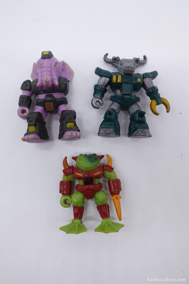 Rubber and PVC Figures: LOTE 3 FIGURAS BATTLE BEASTS ALIEN&Iacute;GENAS / ROBOTS DE GOMA PVC VINTAGE HASBRO