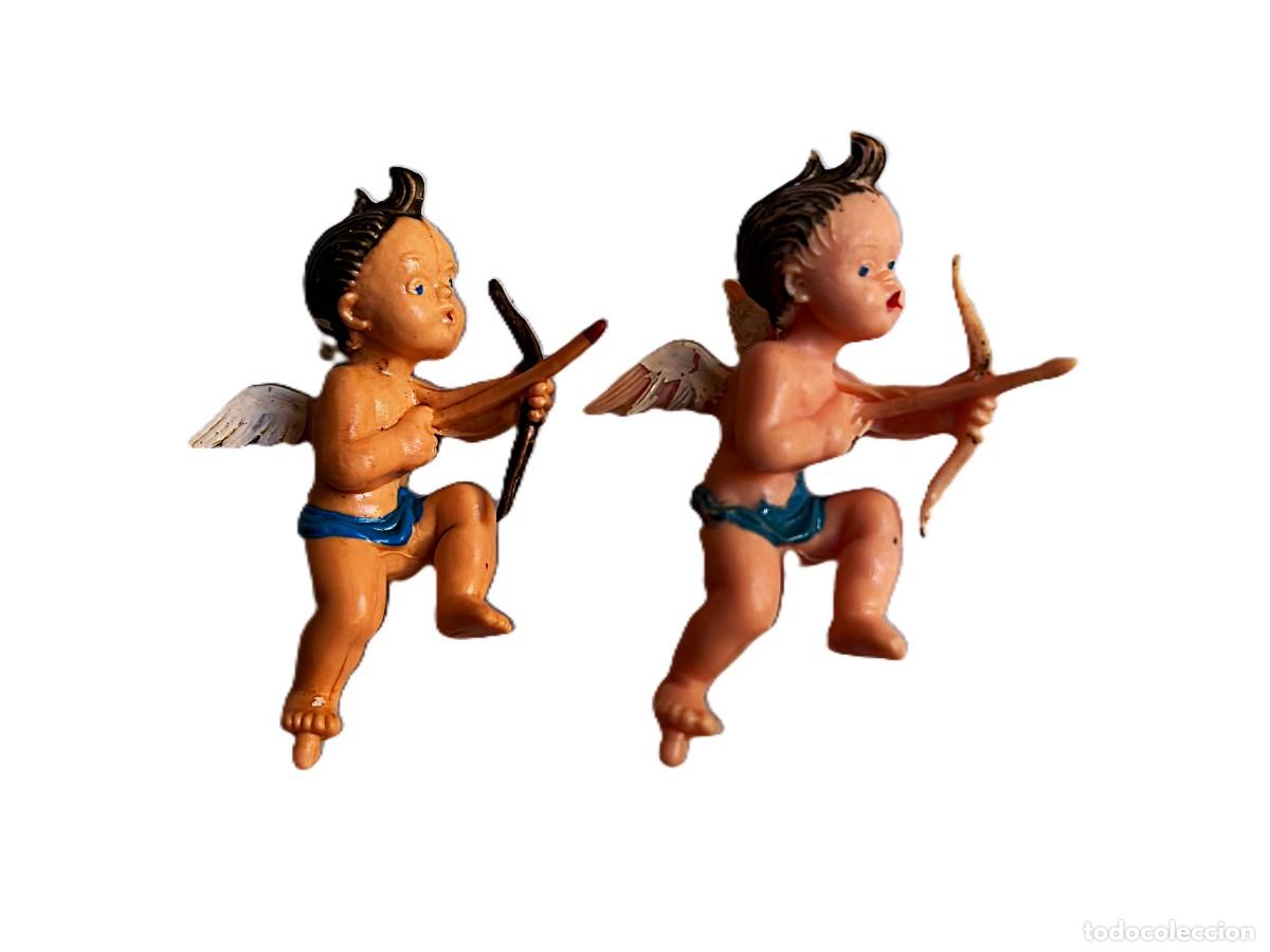 Rubber and PVC Figures: MINIATURA VINTAGE CUPIDO DE PLASTICO 5.5X4 CM