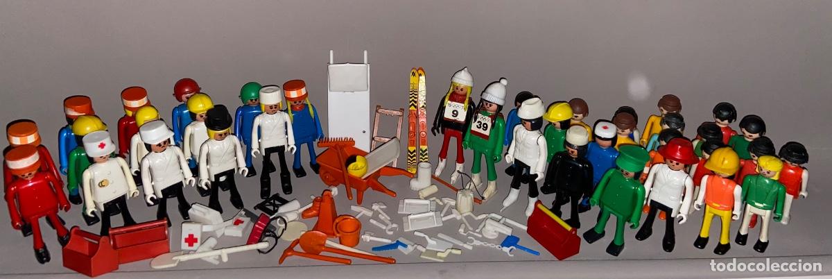 Figuras de goma y PVC: ANTIGUA LOTE FIGURAS &ldquo; PLAY BIG &ldquo; CON ACCESORIOS - VINTAGE PLAY-BIG Y OTRAS