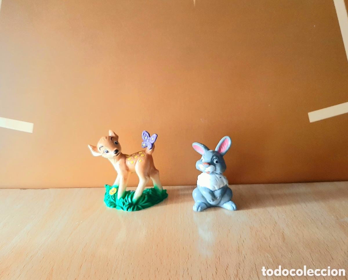 Figuras de goma y PVC: Figuras Bambi y Tambor Bullyland Disney