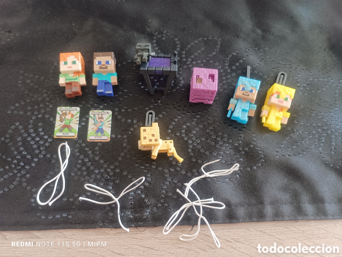 Figuras de goma Kinder: 7 Figuras de la colecci&oacute;n Minecraft kinderjoy