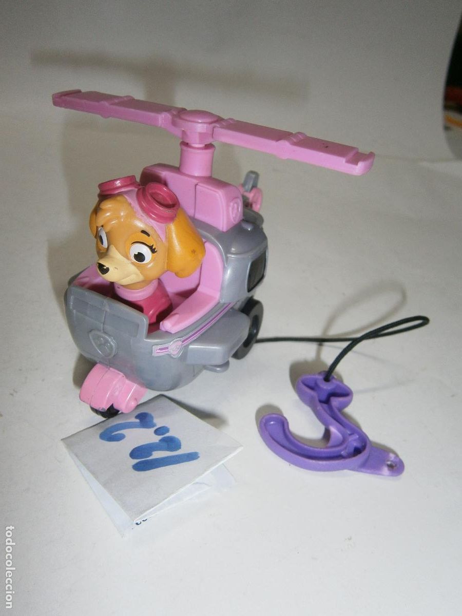 Figuras de goma y PVC: FIGURA DE DIBUJOS ANIMADOS - HELICOPTERO SKYE PATRULLA CANINA CON FIGURA