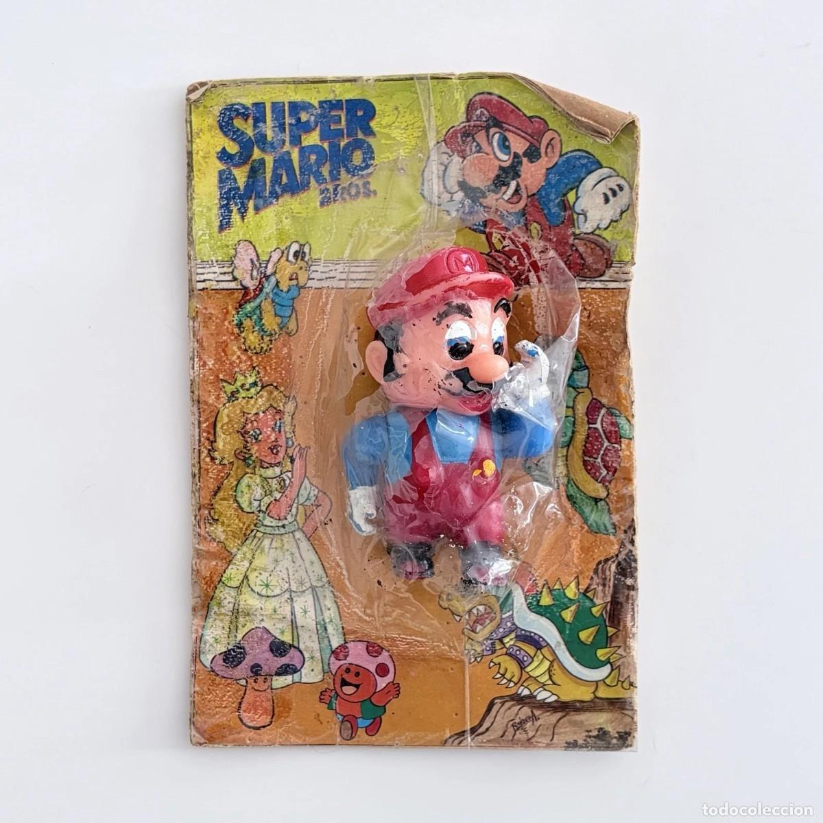 Figuras de goma y PVC: Mu&ntilde;eco Vintage de Super Mario Bros. Bootleg en blister Muy Rara de Jap&oacute;n, A&ntilde;os 80. Ver Fotos