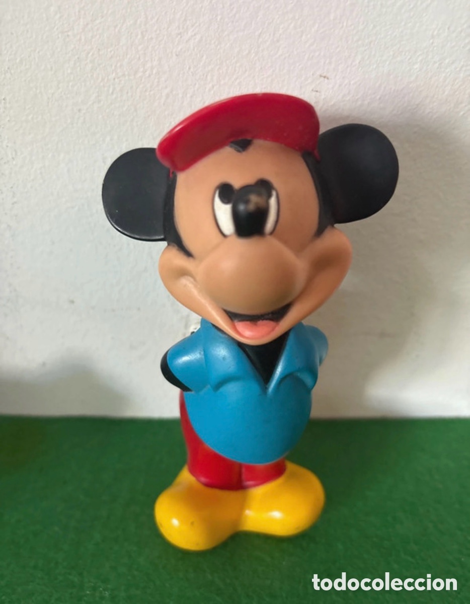 Figuras de goma y PVC: Antigua figura de goma Mickey Mouse (A18)