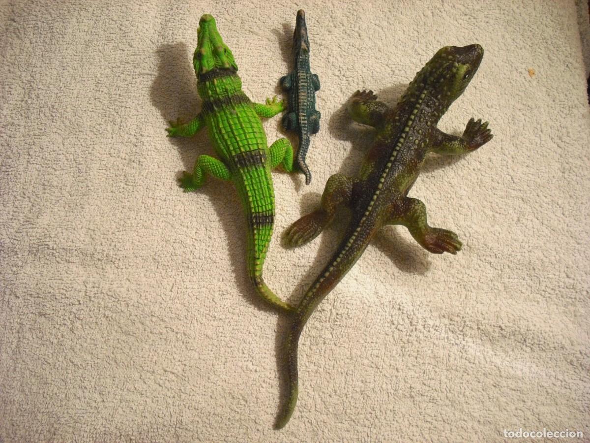 Figuras de goma y PVC: LOTE DE 3 REPTILES DE DISTINTO TAMA&Ntilde;O, PVC