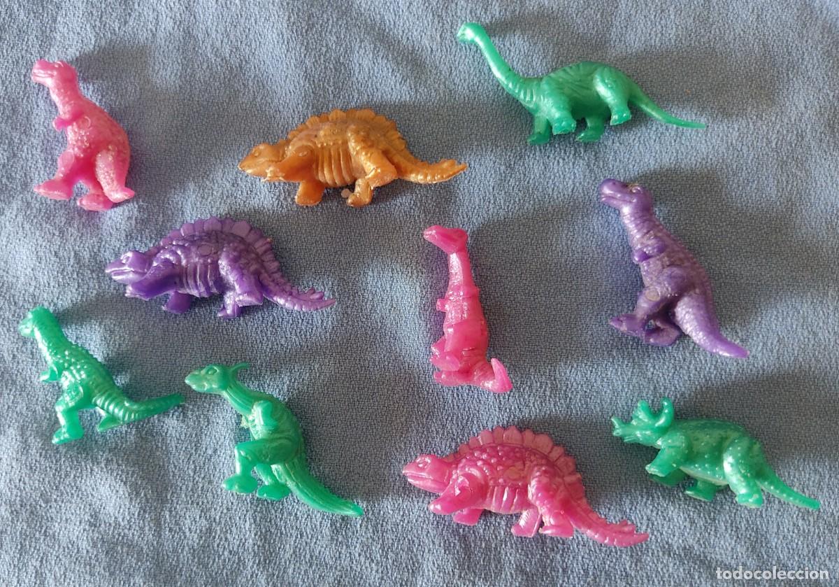 Figuras de goma y PVC: LOTE DE ANTIGUOS DINOSAURIOS DUNKIN
