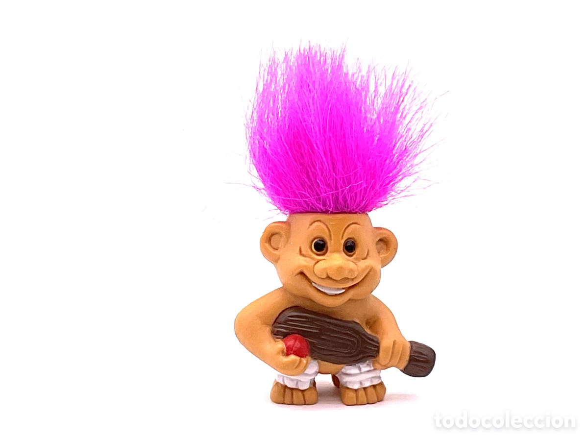 Figuras de goma y PVC: Antigua Figura en Goma de Trol. ( Trolls) Gama Sporty . Promocional de los Cereales Weetos.