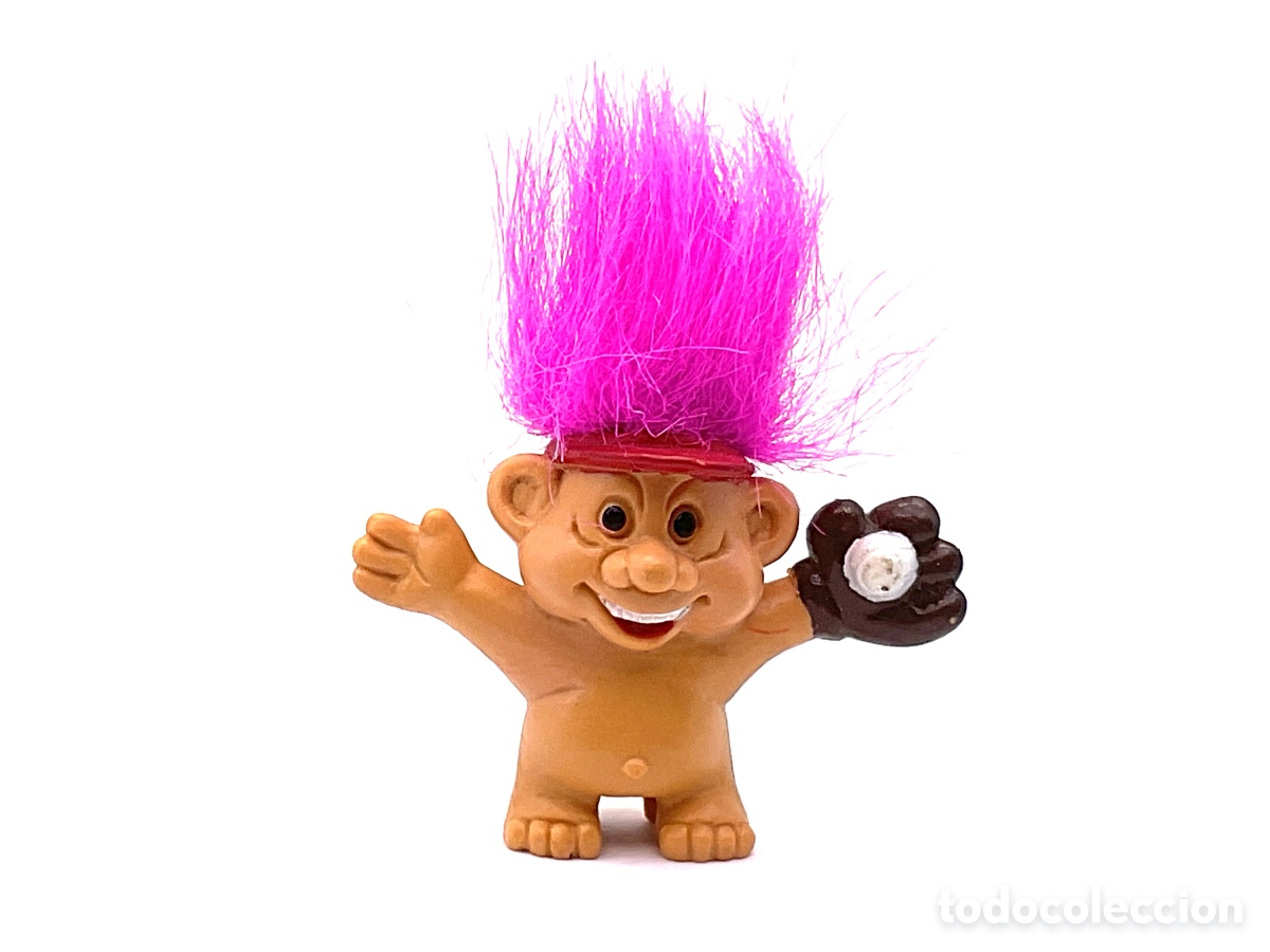 Figuras de goma y PVC: Antigua Figura en Goma de Trol. ( Trolls) Gama Sporty . Promocional de los Cereales Weetos.