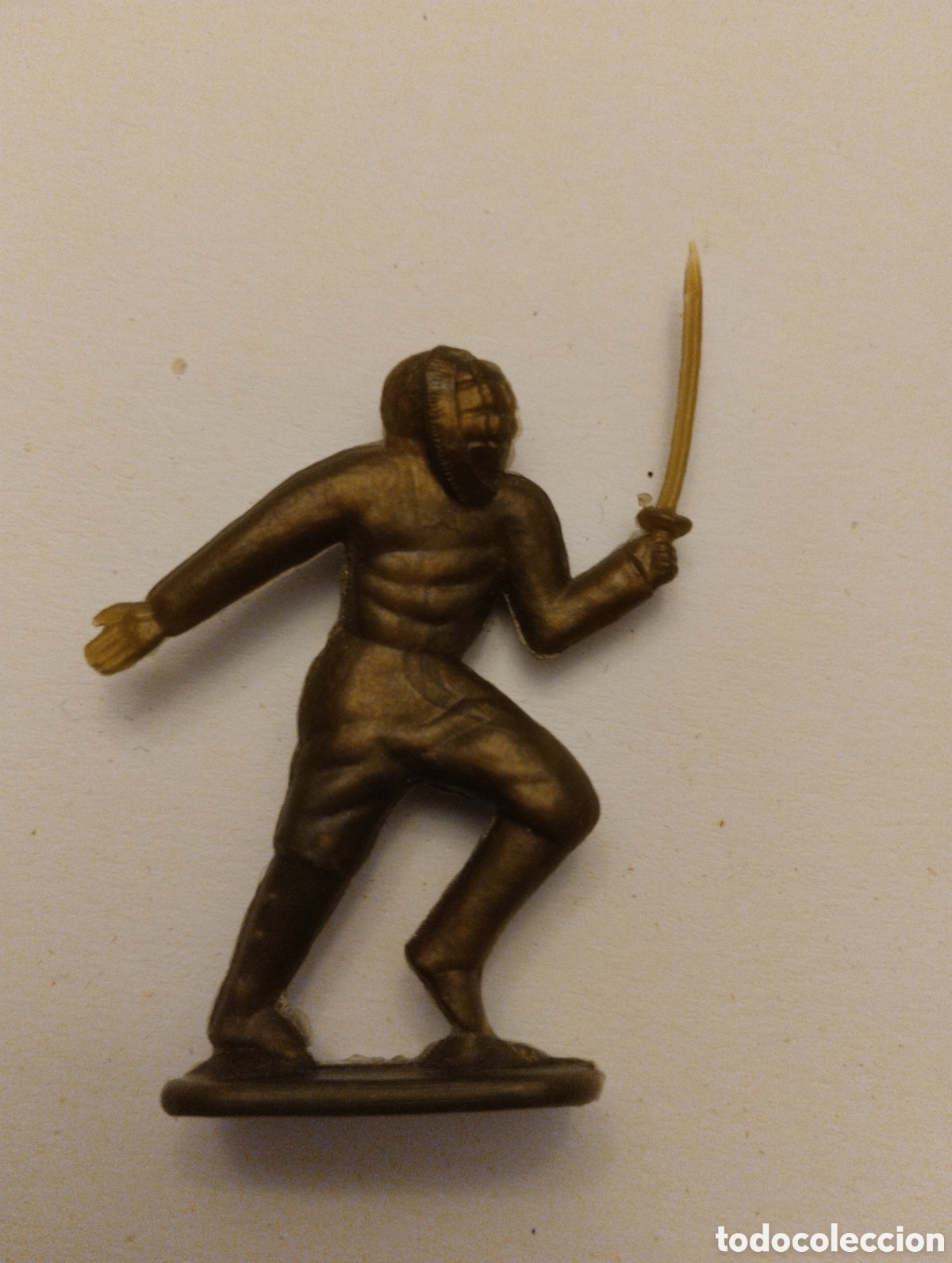 Figuras de goma y PVC: Figura vintage pl&aacute;stico esgrima