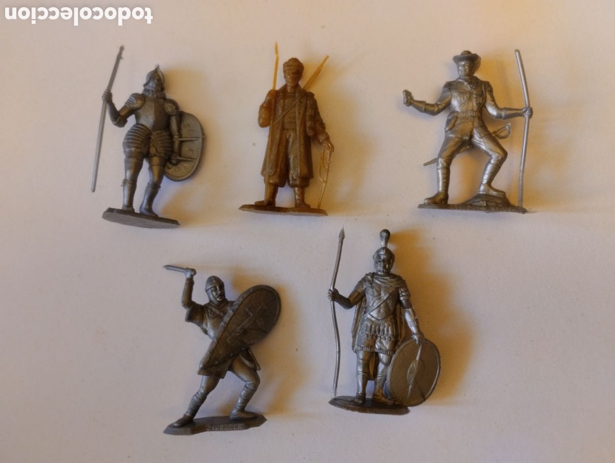 Figuras de goma y PVC: Lote soldados hist&oacute;ricos Phoskitos